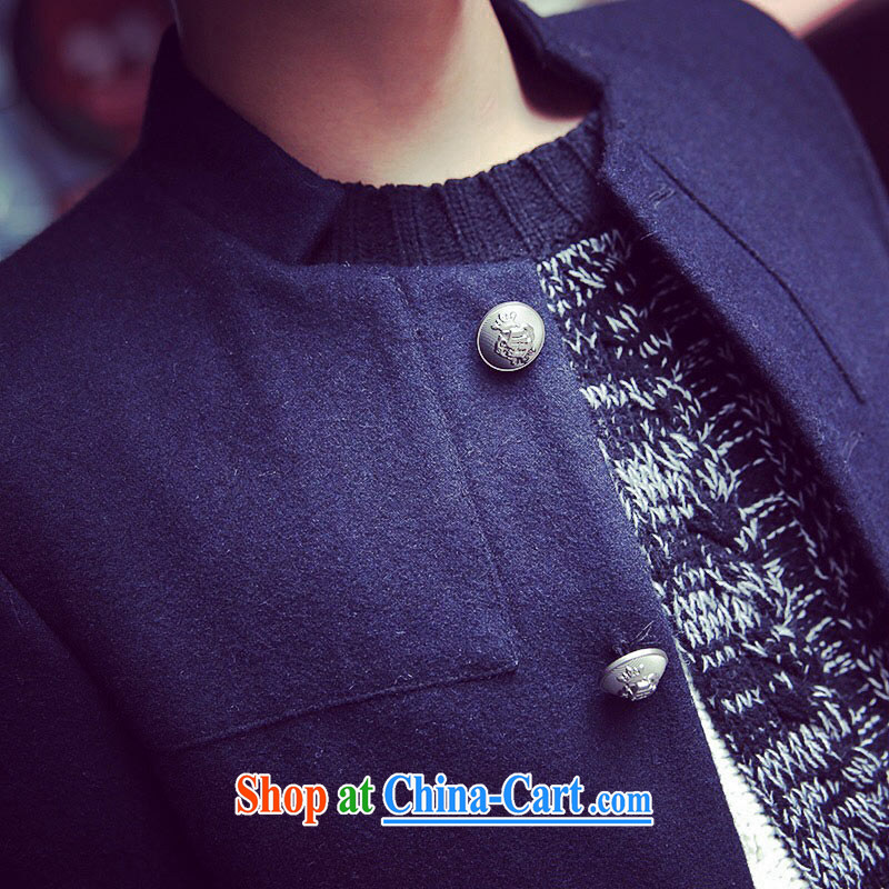Dan Jie Shi new fall and winter is short, the collar suits metal fasteners gross Smock is male and dark blue XXL, Dan Jie Shi (DANJIESHI), and shopping on the Internet