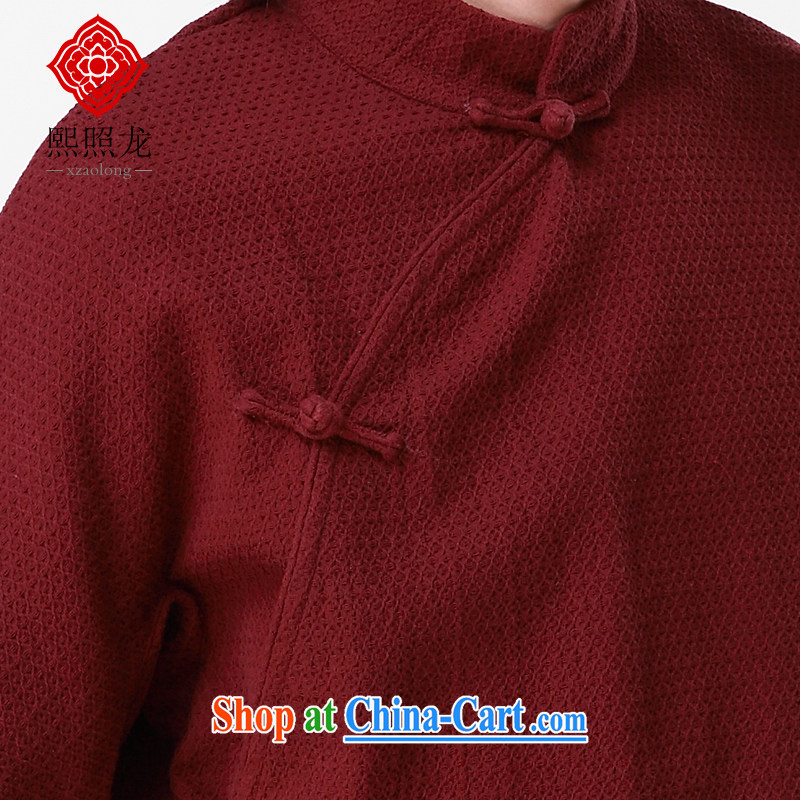 Hee-snapshot Dragon Chinese wind men Tang jackets cotton the Chinese, for the charge-back jacket T-shirt autumn and winter, new wine red S, Hee-snapshot lung (XZAOLONG), online shopping